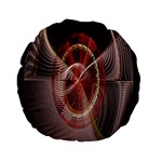 Fractal Fabric Ball Isolated On Black Background Standard 15  Premium Flano Round Cushions Back