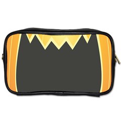 Halloween Pumpkin Orange Mask Face Sinister Eye Black Toiletries Bags 2-side by Mariart