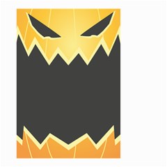 Halloween Pumpkin Orange Mask Face Sinister Eye Black Small Garden Flag (two Sides) by Mariart