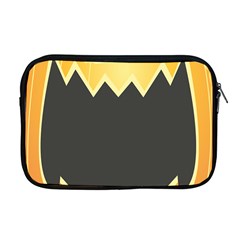 Halloween Pumpkin Orange Mask Face Sinister Eye Black Apple Macbook Pro 17  Zipper Case by Mariart