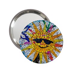 Sun From Mosaic Background 2 25  Handbag Mirrors by Nexatart