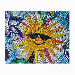 Sun From Mosaic Background Small Glasses Cloth by Nexatart