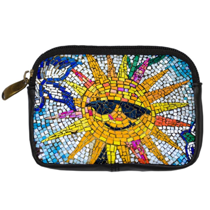 Sun From Mosaic Background Digital Camera Cases