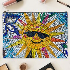 Sun From Mosaic Background Cosmetic Bag (xxxl)  by Nexatart