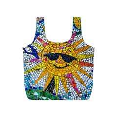 Sun From Mosaic Background Full Print Recycle Bags (s)  by Nexatart