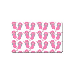 Flip Flops Flower Star Sakura Pink Magnet (name Card) by Mariart