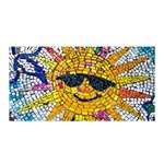 Sun From Mosaic Background Satin Wrap Front