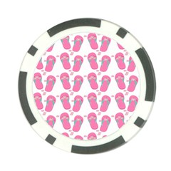 Flip Flops Flower Star Sakura Pink Poker Chip Card Guard (10 Pack) by Mariart