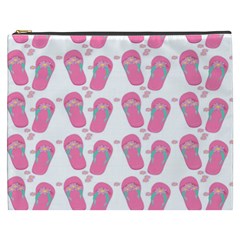 Flip Flops Flower Star Sakura Pink Cosmetic Bag (xxxl)  by Mariart