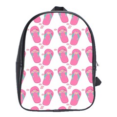 Flip Flops Flower Star Sakura Pink School Bags (xl)  by Mariart