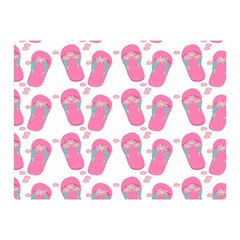 Flip Flops Flower Star Sakura Pink Double Sided Flano Blanket (mini)  by Mariart