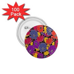 Colorful Floral Pattern Background 1 75  Buttons (100 Pack)  by Nexatart