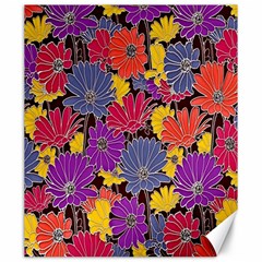 Colorful Floral Pattern Background Canvas 20  X 24   by Nexatart