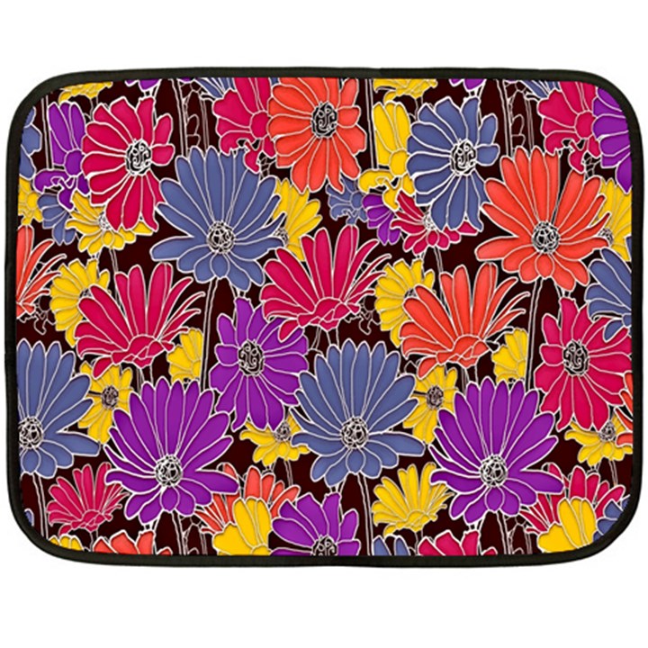 Colorful Floral Pattern Background Fleece Blanket (Mini)