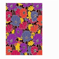 Colorful Floral Pattern Background Large Garden Flag (two Sides) by Nexatart