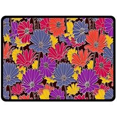 Colorful Floral Pattern Background Double Sided Fleece Blanket (large)  by Nexatart