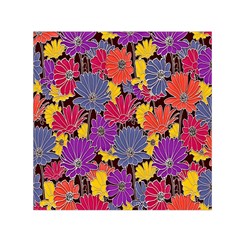 Colorful Floral Pattern Background Small Satin Scarf (square) by Nexatart