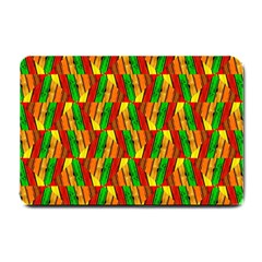 Colorful Wooden Background Pattern Small Doormat 