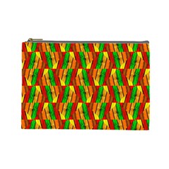 Colorful Wooden Background Pattern Cosmetic Bag (Large) 