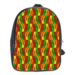 Colorful Wooden Background Pattern School Bags(large)  by Nexatart