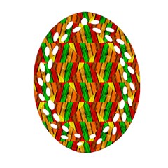 Colorful Wooden Background Pattern Ornament (Oval Filigree)