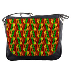 Colorful Wooden Background Pattern Messenger Bags by Nexatart