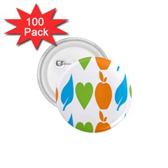 Fruit Apple Orange Green Blue 1 75  Buttons (100 Pack)  by Mariart