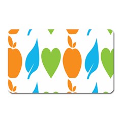 Fruit Apple Orange Green Blue Magnet (rectangular) by Mariart