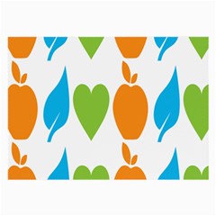 Fruit Apple Orange Green Blue Large Glasses Cloth by Mariart