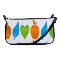 Fruit Apple Orange Green Blue Shoulder Clutch Bags by Mariart