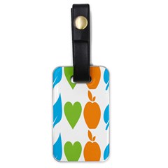 Fruit Apple Orange Green Blue Luggage Tags (one Side)  by Mariart