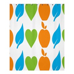 Fruit Apple Orange Green Blue Shower Curtain 60  X 72  (medium)  by Mariart