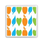 Fruit Apple Orange Green Blue Memory Card Reader (Square)  Front