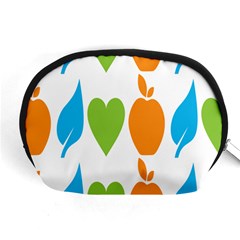 Fruit Apple Orange Green Blue Accessory Pouches (medium)  by Mariart