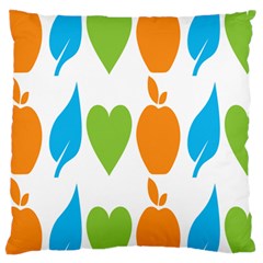 Fruit Apple Orange Green Blue Standard Flano Cushion Case (one Side) by Mariart