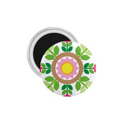 Flower Floral Sunflower Sakura Star Leaf 1 75  Magnets by Mariart