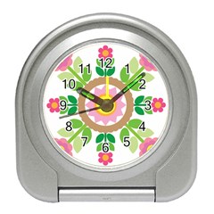 Flower Floral Sunflower Sakura Star Leaf Travel Alarm Clocks by Mariart