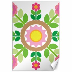 Flower Floral Sunflower Sakura Star Leaf Canvas 20  X 30   by Mariart