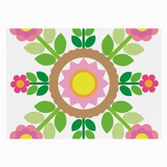 Flower Floral Sunflower Sakura Star Leaf Large Glasses Cloth (2-side) by Mariart