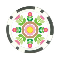 Flower Floral Sunflower Sakura Star Leaf Poker Chip Card Guard by Mariart