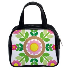 Flower Floral Sunflower Sakura Star Leaf Classic Handbags (2 Sides) by Mariart