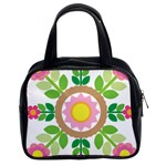 Flower Floral Sunflower Sakura Star Leaf Classic Handbags (2 Sides) Front