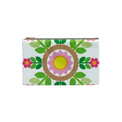 Flower Floral Sunflower Sakura Star Leaf Cosmetic Bag (small)  by Mariart