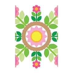 Flower Floral Sunflower Sakura Star Leaf Shower Curtain 48  X 72  (small)  by Mariart