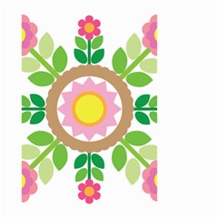 Flower Floral Sunflower Sakura Star Leaf Small Garden Flag (two Sides) by Mariart