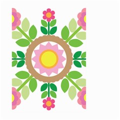 Flower Floral Sunflower Sakura Star Leaf Large Garden Flag (two Sides) by Mariart