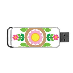 Flower Floral Sunflower Sakura Star Leaf Portable Usb Flash (two Sides) by Mariart