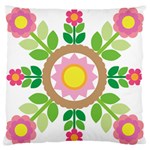 Flower Floral Sunflower Sakura Star Leaf Large Flano Cushion Case (Two Sides) Front