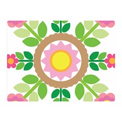 Flower Floral Sunflower Sakura Star Leaf Double Sided Flano Blanket (mini)  by Mariart