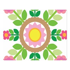 Flower Floral Sunflower Sakura Star Leaf Double Sided Flano Blanket (large)  by Mariart